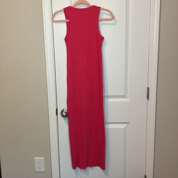 COS Ribbed Tube Tank Midi Dress XS Pink - Picture 10 of 10